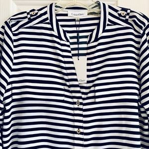 Calvin Klein stripped blouse